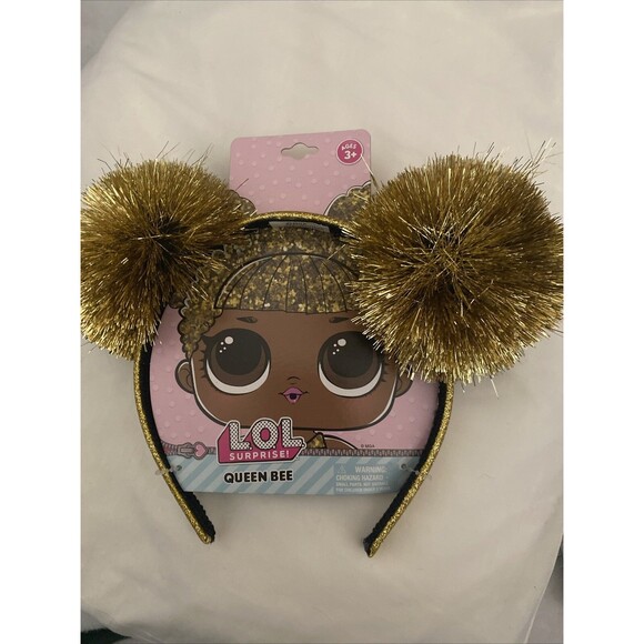 LOL Surprise Queen Bee Gold Bow Headband Tiara L.O.L. Surprise! Ages 3+ NEW - Picture 2 of 3